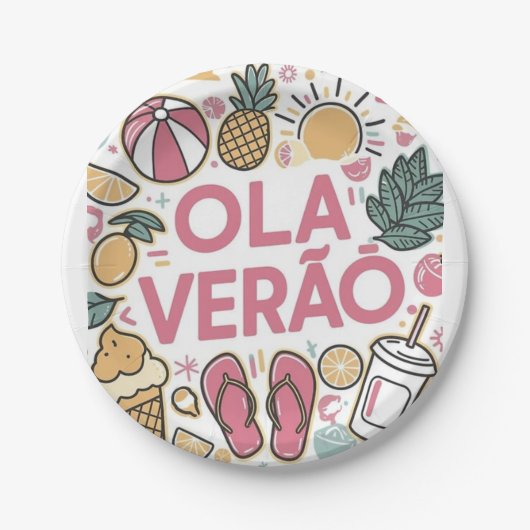 Olá Verão/Hello summer  ペーパープレート (正面)