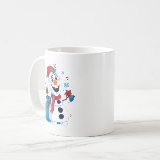 Olaf -凍っていフェスティバル漫画雪だるまとRed Hat コーヒーマグカップ (正面左)