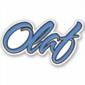 Olaf Name blue Aufkleber Sticker Stickerset シール (正面)