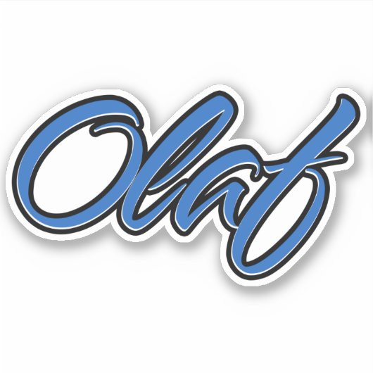 Olaf Name blue Aufkleber Sticker Stickerset シール (正面)