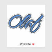 Olaf Name blue Aufkleber Sticker Stickerset シール (シート)