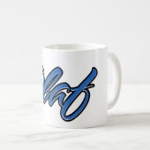 Olaf Vorname Name blue Tasse Kaffeetasse コーヒーマグカップ (正面右)