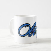 Olaf Vorname Name blue Tasse Kaffeetasse コーヒーマグカップ (正面左)