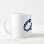 Olaf Vorname Name blue Tasse Kaffeetasse コーヒーマグカップ (左)