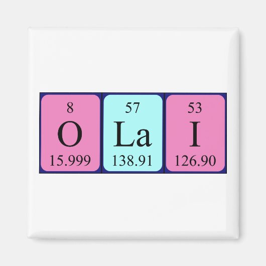 Olai周期表名磁石 マグネット (正面)