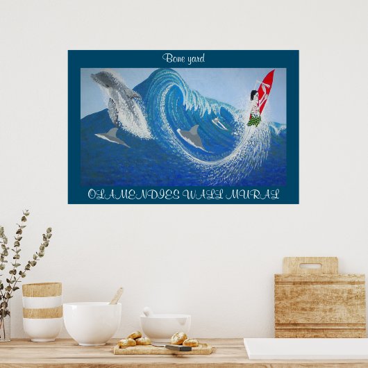 Olamendies wall mural  bone yard ポスター (キッチン)