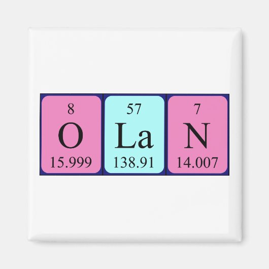Olan周期表名磁石 マグネット (正面)