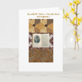 Olaudah Quiano-Alwaysはあなた自身の物語を告げます カード (黄色い花)