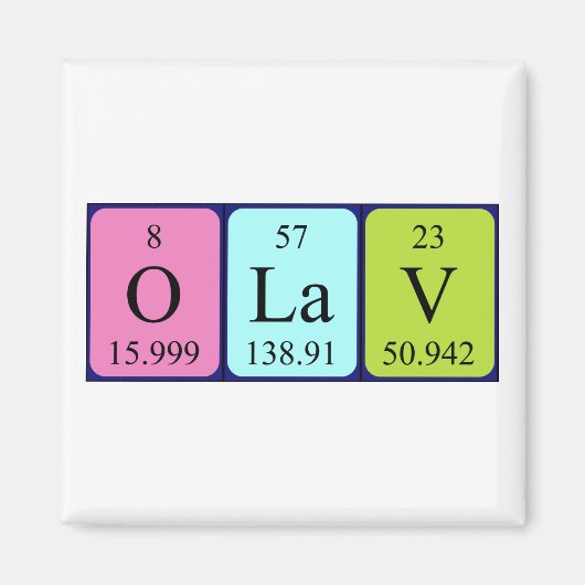 Olav周期表名磁石 マグネット (正面)