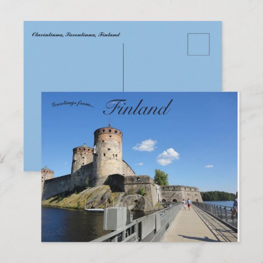 Olavinlinna Castle in Savonlinna Finland ポストカード (正面/裏面)