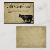 Ol'Bessy Cow -プリムギフト券カード 割引カード (正面/裏面)