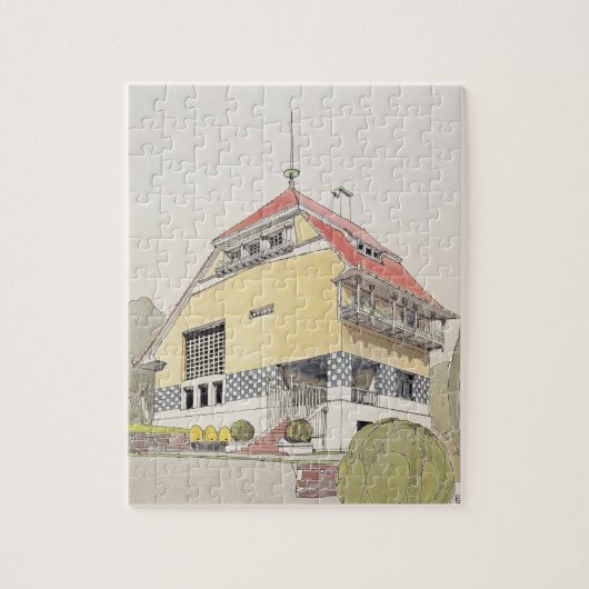 Olbrichの家、「Architからのダルムシュタットのための勉強、 ジグソーパズル (縦)