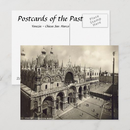 Oldはがき、Venice、Chiesa San Marco ポストカード (正面/裏面)