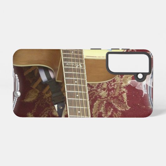 Oldは金ゴールド文字列楽器。 Samsung Galaxyケース (裏面横)