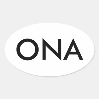 "Old"新しいAlbanyステッカー 楕円形シール