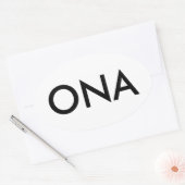 "Old"新しいAlbanyステッカー 楕円形シール (封筒)