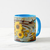OLD 絵を描 & SUNFLOWERS to Ringer Mug マグカップ (正面右)