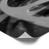 Old 35mm Film Reels Black and White Photography ポスター (角)