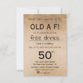 OLD A F 誕生日パーティー 招待状 (正面)