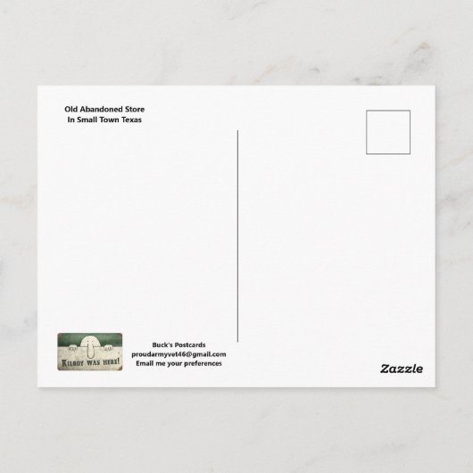 Old Abandoned Store Postcard ポストカード (裏面)