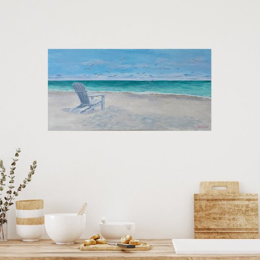 Old Adirondack Chair Poster - Just Dahl ポスター (キッチン)