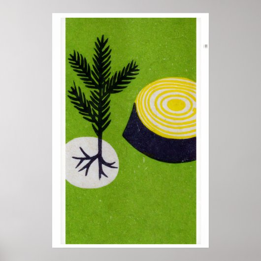 Old and New Tree - Matchbox Print - Aesthetic Wall ポスター (正面)
