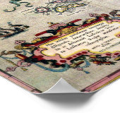 Old Antique Map of the Azores from 1584 - Replica ポスター (角)