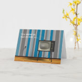 Old As Dirt Changing TV Channels forパパ誕生日 カード (黄色い花)