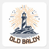 Old Baldy Lighthouse Sunrise スクエアシール (正面)
