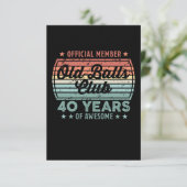 Old Balls Club 40 Years of Awesome 40th Birthday G カード (スタンド正面)