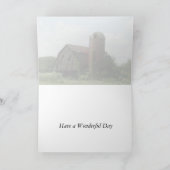 Old Barn 考え's of You Greeting Card by Janz カード (内部)