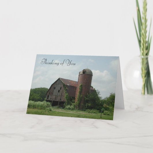 Old Barn 考え's of You Greeting Card by Janz カード (正面)