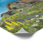 Old Barn and Wildflowers 3-2026 Print ポスター (角)