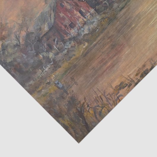 Old Barn Hand painted 薄葉紙 (詳細)