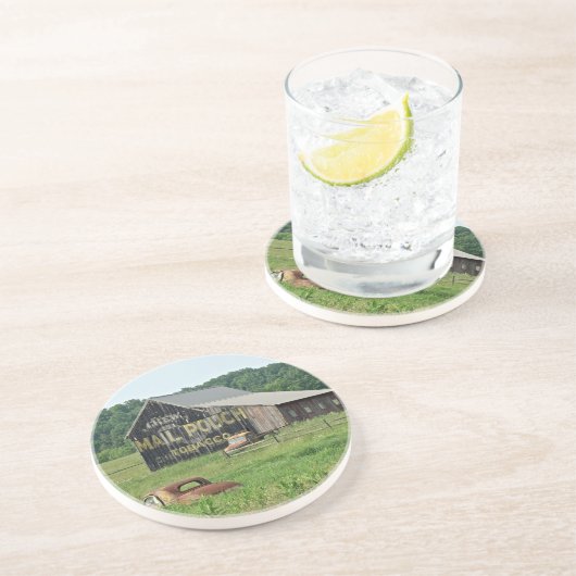 Old Barn Mail Pouch Tobacco Advertising コースター (側面)