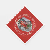 Old Barn With Red Truck Paper Napkin スタンダードランチョンナプキン (角)