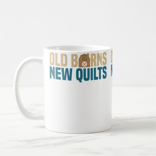 Old Barns New Quilts  Quilting Crafts Art コーヒーマグカップ (左)