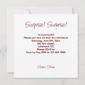 Old bear birthday招待状、Grizzly bears bearsパーティー 招待状 (裏面)