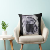 Old Beer Steinイラストレーショングランジ背景 クッション (椅子)