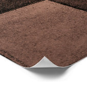 Old black and white tiled stone wall texture backg ポスター (角)