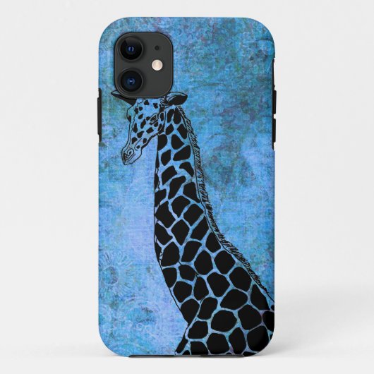 Old Blue Giraffe II - iPhone 5/5Sケース Case-Mate iPhoneケース (裏面)