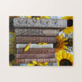 Old Books and Sunflowers ジグソーパズル (横)