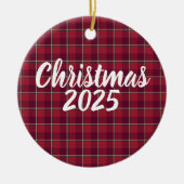 Old Brick and Cab Sav Plaid Christmas 2025 セラミックオーナメント (正面)