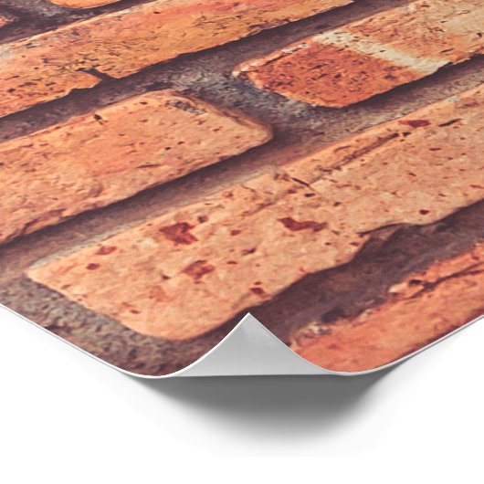 old brick wall texture backgroundbackground,hipste ポスター (角)