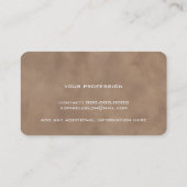 Old Brown Contact Card with Handwritten Name コーリングカード (裏面)