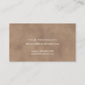 Old-Brown Contact Cards with Modern Serif Name コーリングカード (裏面)