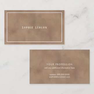 Old-Brown Contact Cards with Modern Serif Name コーリングカード