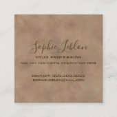Old Brown Elegant Card with Script Name スクエア名刺 (正面)