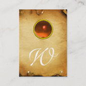 OLD BROWN PARCHMENT, GEM STONE, モノグラム 名刺 (裏面)