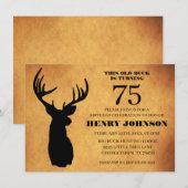 Old Buck 75th Birthday Party 招待状 (正面/裏面)